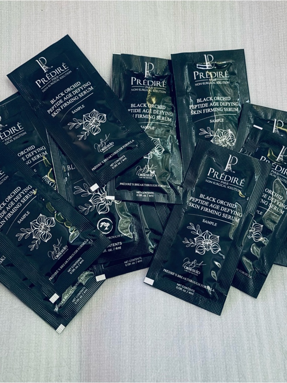 Prédiré Black Orchid Peptide Age Defying Skin Firming Serum Samples